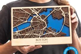 Lasercut city maps